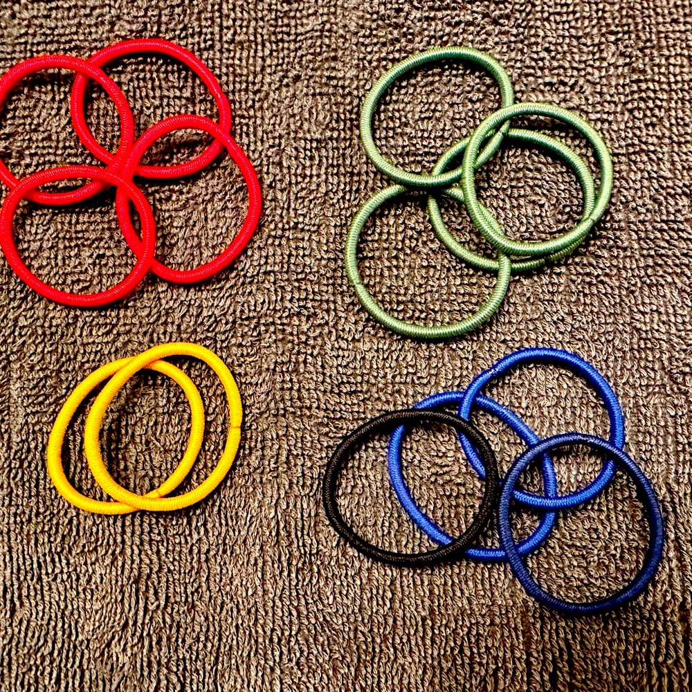 Lot of 19 Child Size Multicolored Hair Ties